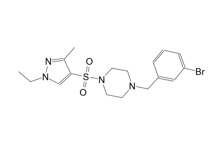 1-(3-bromobenzyl)-4-[(1-ethyl-3-methyl-1H-pyrazol-4-yl)sulfonyl]piperazine
