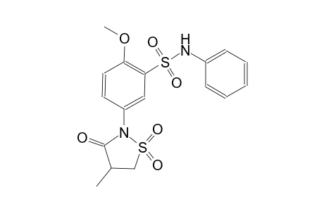 benzenesulfonamide, 2-methoxy-5-(4-methyl-1,1-dioxido-3-oxo-2-isothiazolidinyl)-N-phenyl-