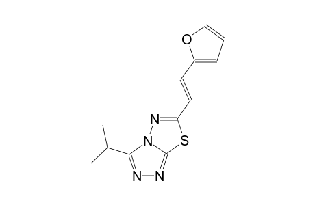 [1,2,4]triazolo[3,4-b][1,3,4]thiadiazole, 6-[(E)-2-(2-furanyl)ethenyl]-3-(1-methylethyl)-