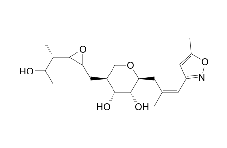 2H-Pyran-3,4-diol, tetrahydro-5-[[3-(2-hydroxy-1-methylpropyl)oxiranyl]methyl]-2-[2-methyl-3-(5-methyl-3-isoxazolyl)-2-propenyl]-, [2S-[2.alpha.(Z),3.beta.,4.beta.,5.alpha.[2R*,3R*(1R*, 2R*)]]]-