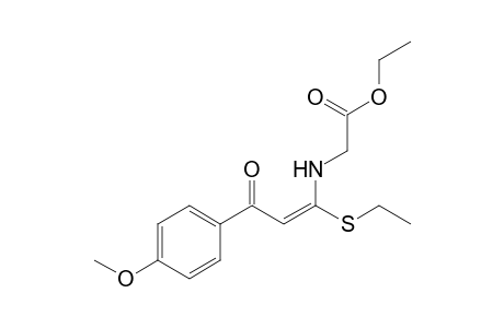 Ethyl 2-{[(E)-1-(ethylsulfanyl)-3-oxo-3-(4-methoxyphenyl)-1-propenyl]amino}acetate