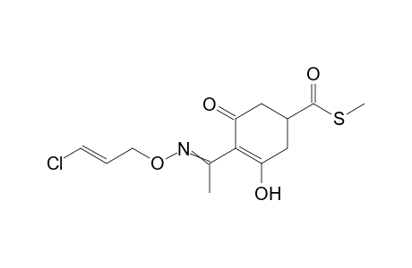 3-Cyclohexene-1-carbothioic acid, 4-[1-[[(3-chloro-2-propenyl)oxy]imino]ethyl]-3-hydroxy-5-oxo-, S-methyl ester, (E)-