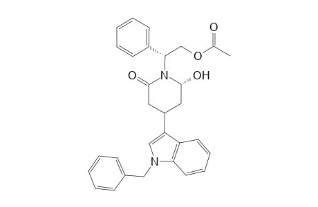 N-(R)-(2'-Acetoxy-1'-phenylethyl)-4-(R)-(1''-benzyl-3''-indolyl)-6-hydroxypiperidin-2-one