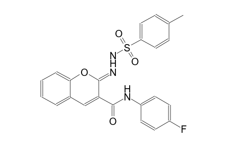 benzenesulfonic acid, 4-methyl-, 2-[(2Z)-3-[[(4-fluorophenyl)amino]carbonyl]-2H-1-benzopyran-2-ylidene]hydrazide