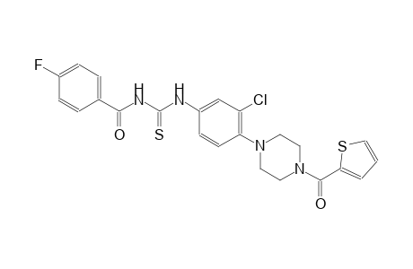 N-{3-chloro-4-[4-(2-thienylcarbonyl)-1-piperazinyl]phenyl}-N'-(4-fluorobenzoyl)thiourea