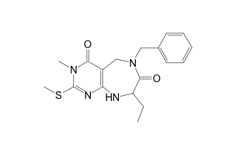 6-Benzyl-8-ethyl-3-methyl-2-(methylthio)-5,6,8,9-tetrahydro-3H-pyrimido[4,5-e][1,4]diazepine-4,7-dione