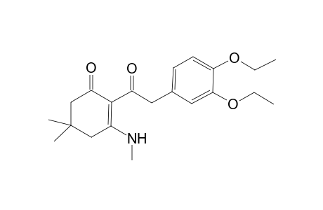 2-[2-(3,4-diethoxyphenyl)-1-oxoethyl]-5,5-dimethyl-3-(methylamino)-1-cyclohex-2-enone