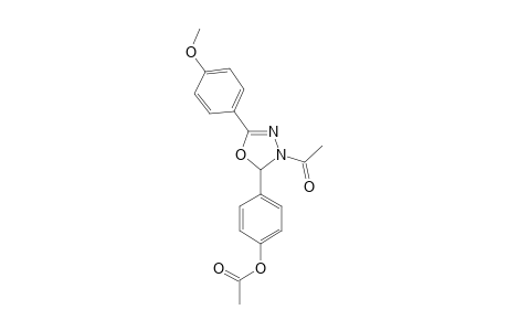 (+/-)-2-(4-ACETOXYPHENYL)-3-ACETYL-5-(4-METHOXYPHENYL)-2,3-DIHYDRO-1,3,4-OXADIAZOLE