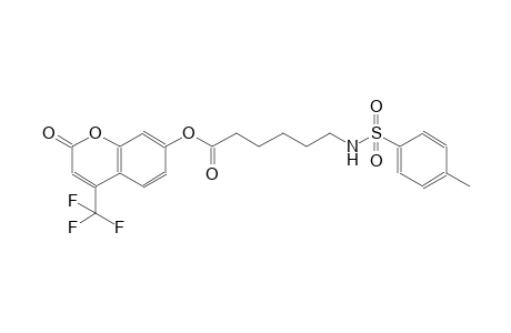 2-oxo-4-(trifluoromethyl)-2H-chromen-7-yl 6-{[(4-methylphenyl)sulfonyl]amino}hexanoate