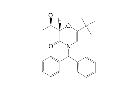 (2S)-6-tert-butyl-4-[di(phenyl)methyl]-2-(1-hydroxyethyl)-1,4-oxazin-3-one