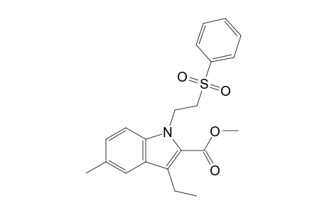 Methyl 3-ethyl-5-methyl-1-(2-phenylsulfonylethyl)indole-2-carboxylate