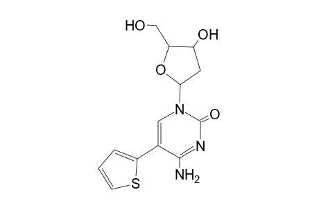 4-Amino-1-(4-hydroxy-5-methylol-tetrahydrofuran-2-yl)-5-(2-thienyl)pyrimidin-2-one