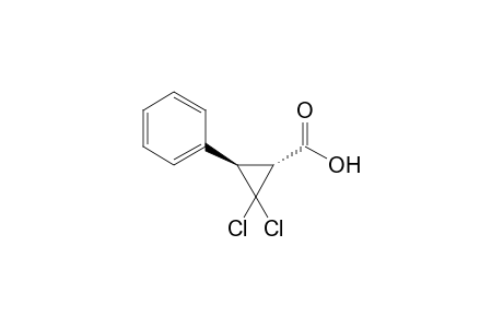 (1R,3R)-2,2-bis(chloranyl)-3-phenyl-cyclopropane-1-carboxylic acid
