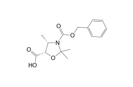 (4S,5S)-2,2,4-trimethyl-3-phenylmethoxycarbonyl-1,3-oxazolidine-5-carboxylic acid
