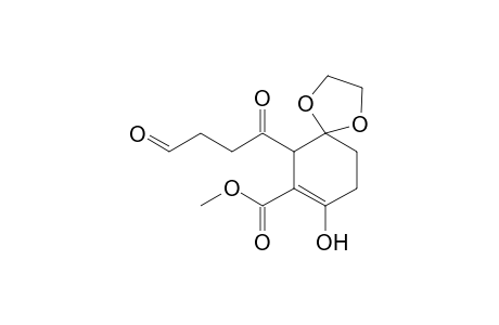 Methyl 4-(ethylene-1',2'-dioxy)-3-(1''-oxo-3''-formylpropyl)-1-hydroxycyclohex-2-ene-2-carboxylate