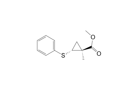 Cyclopropanecarboxylic acid, 1-methyl-2-(phenylthio)-, methyl ester, trans-