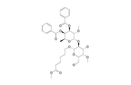 5-(METHOXYCARBONYL)-PENTYL-3,4-DI-O-BENZOYL-2-O-METHYL-ALPHA-L-FUCOPYRANOSYL-(1->2)-4-O-METHYL-BETA-D-GALACTOPYRANOSIDE