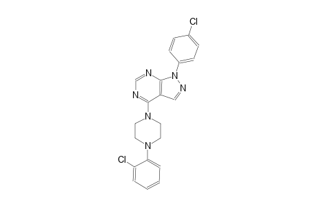 1H-pyrazolo[3,4-d]pyrimidine, 1-(4-chlorophenyl)-4-[4-(2-chlorophenyl)-1-piperazinyl]-