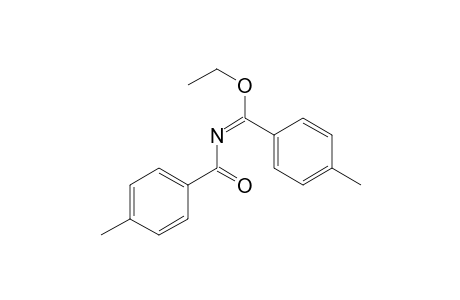 Benzenecarboximidic acid, 4-methyl-N-(4-methylbenzoyl)-, ethyl ester