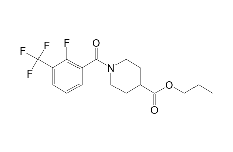 Isonipecotic acid, N-(2-fluoro-3-trifluoromethylbenzoyl)-, propyl ester