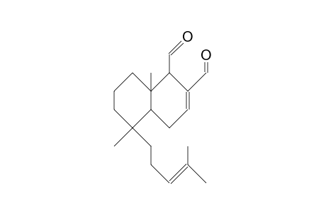 (1r,4as,5s,8as)-(-)-5.beta.,8a.beta.-dimethyl-1.beta.,2-diformyl-5.alpha.-(4-methyl-3-pentenyl)-1,4,4a,5,6,7,8,8a.alpha.-octahydronaphthalene
