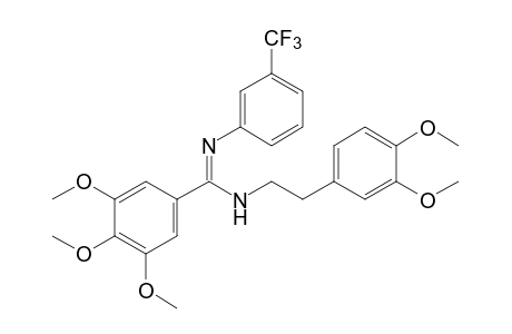 N-(3,4-DIMETHOXYPHENETHYL)-N'-(alpha,alpha,alpha-TRIFLUORO-m-TOLYL)-3,4,5-TRIMETHOXYBENZAMIDINE