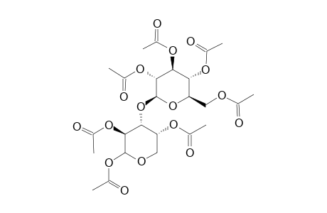 HEPTA-O-ACETYL-O-BETA-D-GLUCOPYRANOSYL-(1->3)-ALPHA-D-ARABINOPYRANOSE