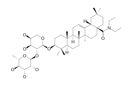N,N-DIETHYL-OLEANOLIC-AMIDE-3-O-ALPHA-L-RHAMNOPYRANOSYL-(1->2)-ALPHA-L-ARABINOPYRANOSIDE