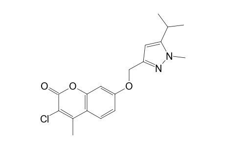 2H-1-Benzopyran-2-one, 3-chloro-4-methyl-7-[[1-methyl-5-(1-methylethyl)-1H-pyrazol-3-yl]methoxy]-