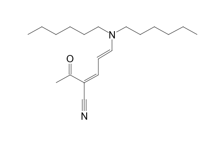 2,4-Pentadienenitrile, 2-acetyl-5-(dihexylamino)-