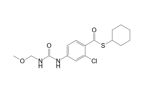 Benzenecarbothioic acid, 2-chloro-4-[[(methoxymethylamino)carbonyl]amino]-, S-cyclohexyl ester