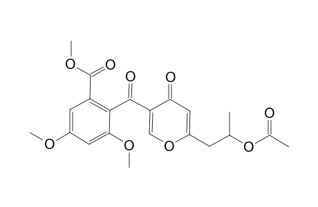 ACTOFUNICONE;3,5-DIMETHOXY-2-[[4-OXO-6-(2-ACETYLOXYPROPYL)-4H-PYRAN-3-YL]-CARBONYL]-METHYLESTER