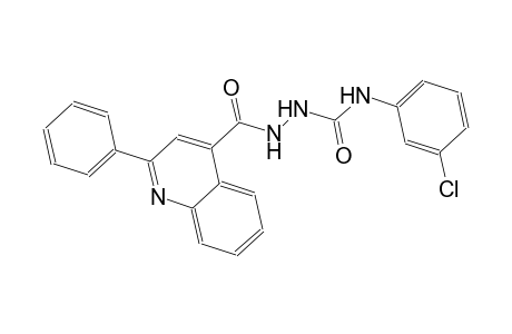 N-(3-chlorophenyl)-2-[(2-phenyl-4-quinolinyl)carbonyl]hydrazinecarboxamide