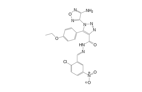 1-(4-amino-1,2,5-oxadiazol-3-yl)-N'-[(E)-(2-chloro-5-nitrophenyl)methylidene]-5-(4-ethoxyphenyl)-1H-1,2,3-triazole-4-carbohydrazide