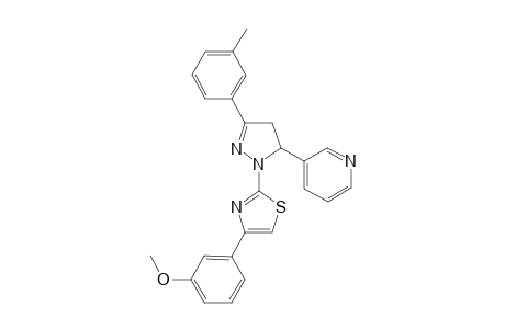 4-(3-Methoxyphenyl)-2-[3-(m-tolyl)-5-(3-pyridyl)-2-pyrazolin-1-yl]thiazole