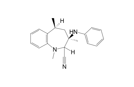(S)-1,5-Dimethyl-3-(R)-methyl-3-phenylamino-2,3,4,5-tetrahydro-1H-benzo[b]azepine-2-carbonitrile