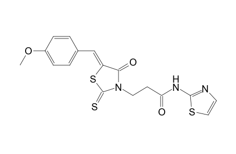 3-[(5Z)-4-keto-5-p-anisylidene-2-thioxo-thiazolidin-3-yl]-N-thiazol-2-yl-propionamide