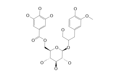 3-(4-HYDROXY-3-METHOXYPHENYL)-PROPANE-1,2-DIOL-2-O-BETA-D-(6-O-GALLOYL)-GLUCOPYRANOSIDE