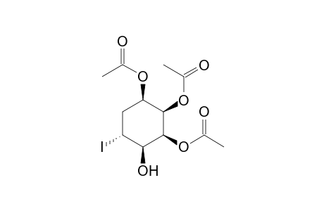(+-)-1,2-cis-2,3-cis-3,4-cis-4,5-trans-1,2,3-Triacetoxy-5-iodocyclohexan-4-ol