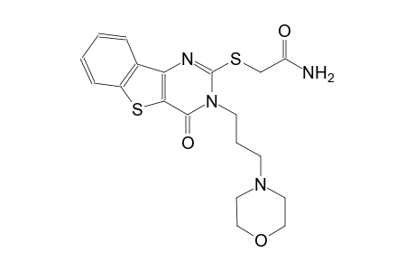2-({3-[3-(4-morpholinyl)propyl]-4-oxo-3,4-dihydro[1]benzothieno[3,2-d]pyrimidin-2-yl}sulfanyl)acetamide