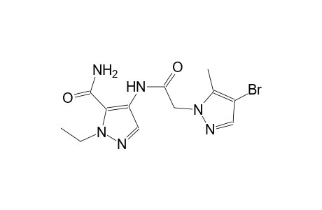 4-{[(4-bromo-5-methyl-1H-pyrazol-1-yl)acetyl]amino}-1-ethyl-1H-pyrazole-5-carboxamide