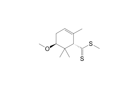 .alpha.-Methyl trans-5-methoxy-2,6,6-dimethyl-2-cyclohexene dithiocarboxylate