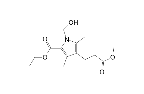 1H-Pyrrole-3-propanoic acid, 5-(ethoxycarbonyl)-1-(hydroxymethyl)-2,4-dimethyl-, methyl ester