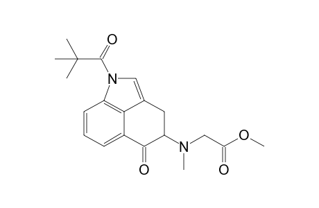 (+-)-4-(N-Methoxycarbonylmethyl-N-methyl)amino-5-oxo-1-pivaloyl-1,3,4,5-tetrahydrobenz[c,d]indole