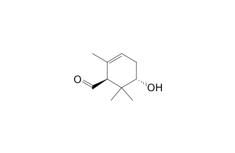 2-Cyclohexene-1-carboxaldehyde, 5-hydroxy-2,6,6-trimethyl-, trans-