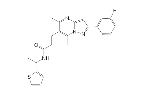 pyrazolo[1,5-a]pyrimidine-6-propanamide, 2-(3-fluorophenyl)-5,7-dimethyl-N-[1-(2-thienyl)ethyl]-