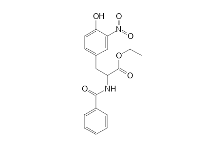 2-Benzamido-3-(4-hydroxy-3-nitro-phenyl)propionic acid ethyl ester