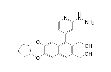 [7-(cyclopentoxy)-4-(2-hydrazino-4-pyridyl)-3-(hydroxymethyl)-6-methoxy-2-naphthyl]methanol