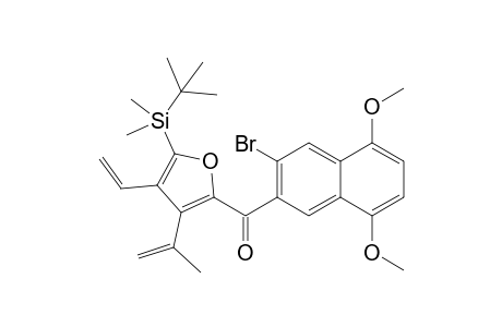 5-((3-Bromo-5,8-dimethoxynaphth-2-yl)carbonyl)-3-ethenyl-2-((1,1-dimethylethyl)dimethylsilyl)-4-(propen-2-yl)furan