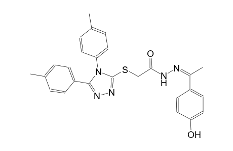 2-{[4,5-bis(4-methylphenyl)-4H-1,2,4-triazol-3-yl]sulfanyl}-N'-[(Z)-1-(4-hydroxyphenyl)ethylidene]acetohydrazide